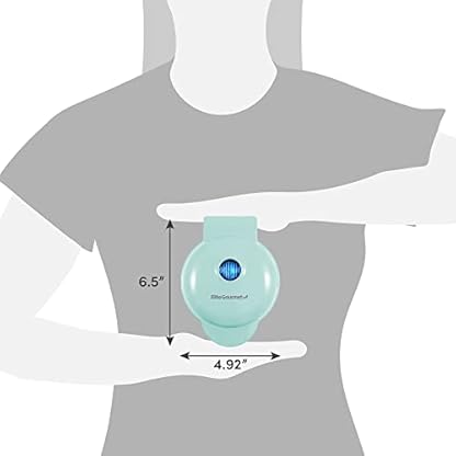 Elite Gourmet EWM015M Mini-Waffeleisen, elektrisch, mit Antihaftbeschichtung, Belgische Waffeln, kompaktes Design, Rösti, Keto, Snacks, Sandwiches, Eier, leicht zu reinigen, mintgrün – Bild 8