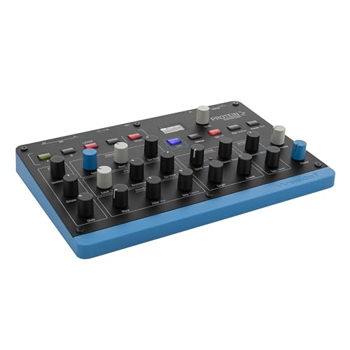 Synthé Wavetable 8 voix Waldorf Protein avec séquenceur pas à pas et USB-MIDI