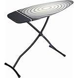 Brabantia - Table à Repasser Taille D - pour Centrale et Fer Vapeur - Zone Résistante à la Chaleur - Plateau Extra-Stable - Réglage de la Hauteur Idéale - Titan Oval - 135x45cm