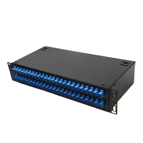 GHZHANG 48 Port Junction Box SC Full Configuration 48 Core Fiber Optic Distribution Frame Panel Square Head with Pigtail Flange