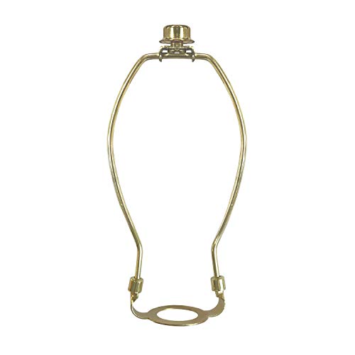 Image of Royal Designs Heavy Duty E26 UNO Socket Lamp Harp Polished Brass 8 inch, Set of 2