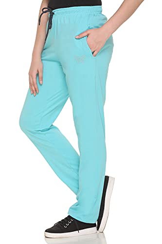 Image of CUPID Women's Regular Fit Cotton Track Pants, Lower, Sports Trouser,Night Pants, Joggers for Lounge n Gym Wear for Ladies