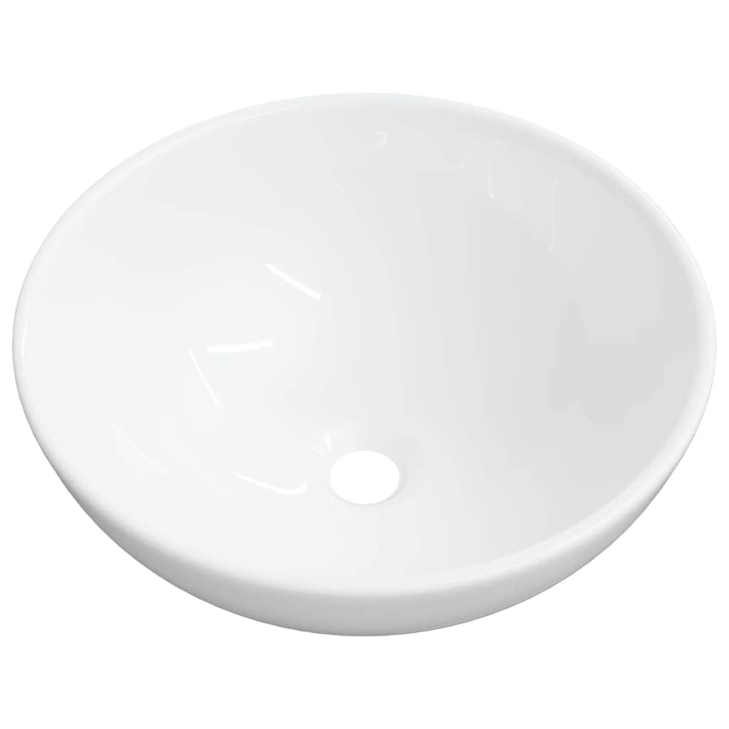 vidaXL Lavabo Blanc 28x28x10 cm céramique