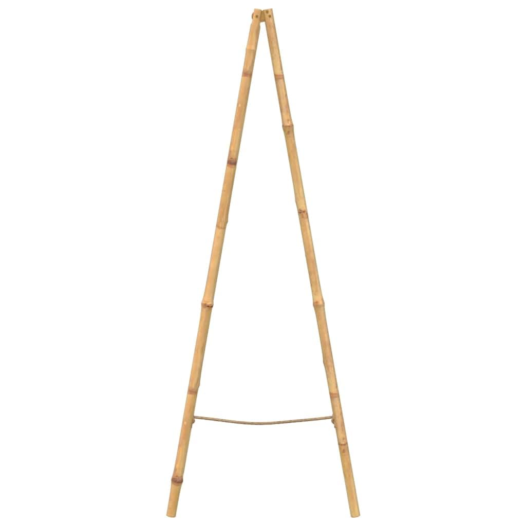 vidaXL Doppel-Handtuchleiter mit fünf Bambussprossen 50 x 160 cm