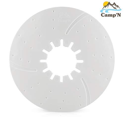 Camp'n Fifth Wheel Hitch Lube Plate - 10" Ultra Low Friction Lube Disc (White) #TOP6