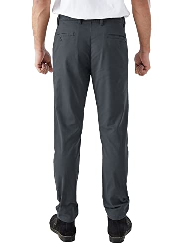 Image of The Souled Store Men Midnight Blue Solid Stretch Structured Pants
