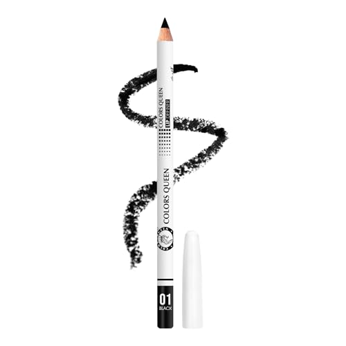 Image of Colors Queen Lip Definer Pencil | Highly Pigmented, One Swipe Smooth Application Matte Lip Liner | Long Lasting Lip Pencil (01 - Black)