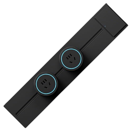 Patifirst Regleta de Tomas Eléctricas Larga - Adaptador de Riel Eléctrico,Adaptadores Móviles Extraíbles para Enchufes en Casa Cocina Dormitorio Oficina Escuela Hotel Sala de Estudio Lugar de Trabajo