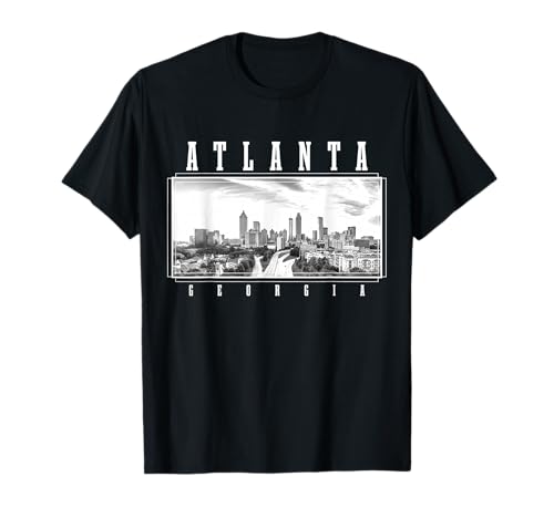 ATL Atlanta Skyline Georgia USA Amerika Vintage Souvenir T-Shirt