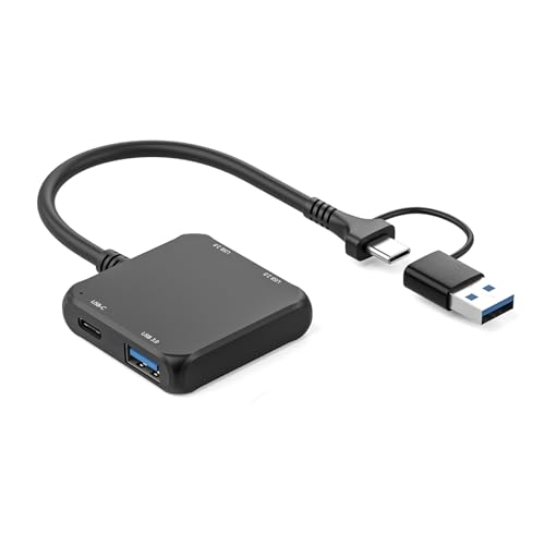 Cable de extensión USB C divisor macho a 2 USB 2.0 + 1 USB 3.0 + 1 cable divisor tipo para teclados de PC, laptop, concentrador USB portátil