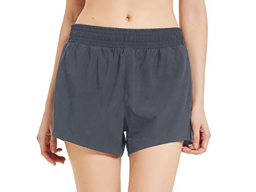 Short d'entraînement confortable grande taille XX-Large doublé maille CQC gris