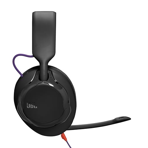 Image of JBL Quantum 250 - Wired multiplatform Gaming Headset, 50mm Carbon Dynamic Drivers for Rich JBL Quantum Spatial Sound, Cardioid Noise Cancelling Boom mic, & Ultra-Light Comfortable Design (Black)