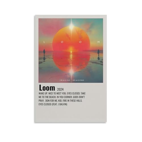 MYHRDF Imagine Dragons Loom-Art mural imperméable multifonction sur toile résistante aux UV sans cadre 60 x 90 cm