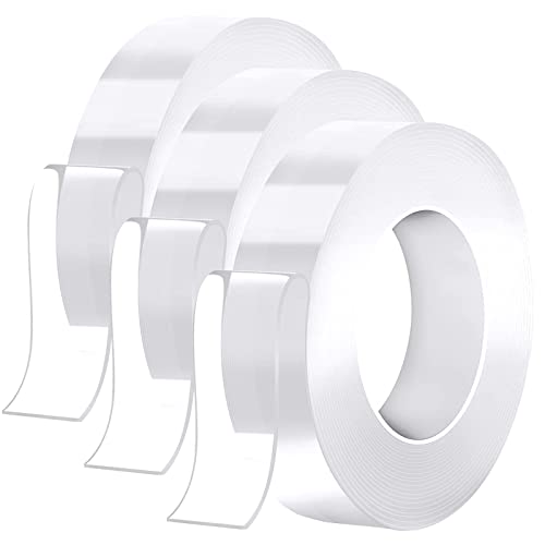KEYRI Nano Double Sided Heavy Duty Transparent Sticky Tape - Reusable, Traceless, Multifunctional Mounting Tape (9M)