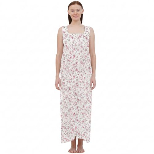Chemise de nuit en coton grande taille imprimée multicolore Cotton Lane