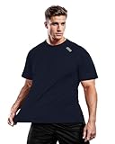 DRSKIN Men's T-Shirt Short Sleeve Shirts Running Athletic Workout Active Sun Protection Quick Dry (BSSDN27, XL)