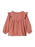 Vertbaudet Mädchen Baby Volant-Bluse Altrosa 74