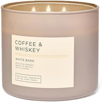 White Barn-Bath & Body Works- Coffee and Whiskey Candle 3 Wick ED...
