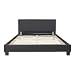 Corium Polsterbett Albacete 140x200cm Kunstlederbezug Doppelbett Bett mit Stecklattenrost Schwarz