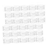 Gatuida 55 piezas Tarros Plásticos Transparentes con Tapa Pequeños para Crema Facial y Lociones Botes Vacíos Rellenables para Viaje y Almacenaje Cosmético