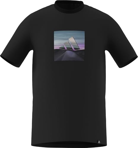 adidas Men's Summer Heat Graphic T-Shirt, Black, XXL