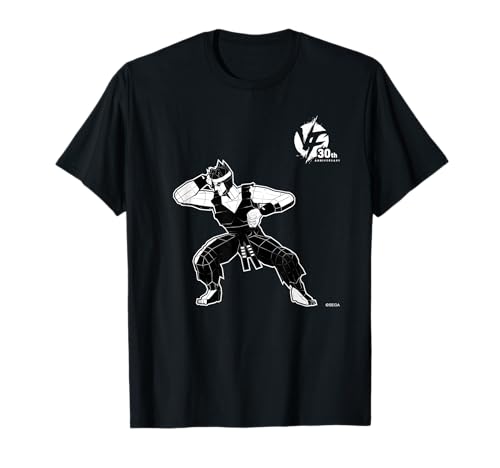 VF March on demand 30º Aniversario de 'Virtua Fighter' (Akira) Camiseta Unisex Adultos Black Small Manga de Doble Puntada Camisa