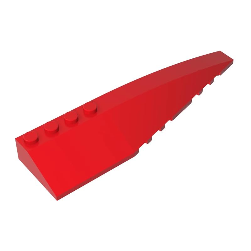 Gobricks GDS-760 12x 3 Wedge Brick (Right) 42060 42060 1PCS Compatible with Lego Toy 42060 DIY Parts and MOC Components for Major Brick Brands Color:Red 21