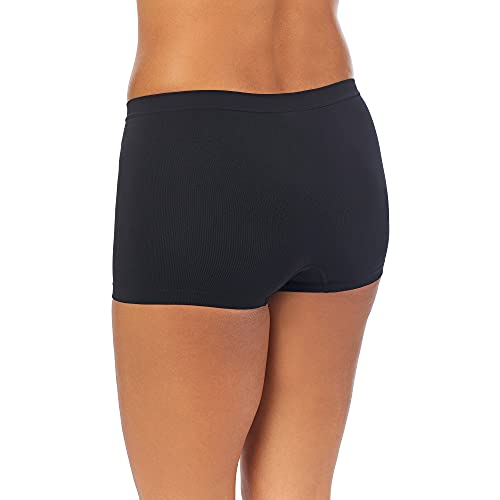 Ellen Tracy Women's 3 Pack Modern Seamless Boyshort Panties - Large Sunbeige/Mocha/Black #TOP4