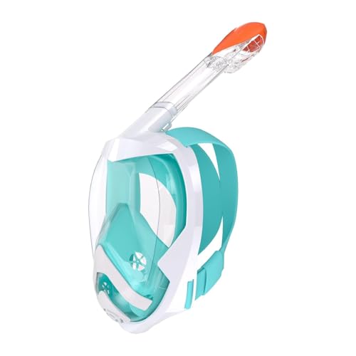 Vitare Mascara de Buceo para Adultos y Niños, Máscara de Snorkel Integral, Amplio Campo de Visión de 180° Máscara de Buceo, Kit Snorkel con Soporte de Cámara Desmontable - Verde L/XL