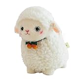 Xiyocadt Schaf Kuscheltier, Schon Das Schaf, Schaf Deko, niedliches Lammkissen, Stofftier Plüschtier, Wohnzimmer Schlafzimmer Dekoration, Geschenke für Freunde und Kinder (35CM,Weiß)