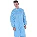 ESD Blouse de laboratoire imperméable et antistatique pour homme/femme à manches longues (L, bleu)