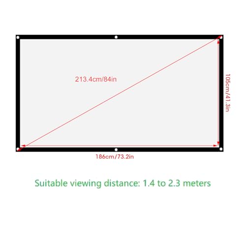 Écran de projection sans plis pliable et portable pour image nette - 2