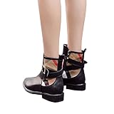 LEBEE Reiten Damen Reitstiefeletten Unisex Classic Short Boots Reitbedarf,Black-40