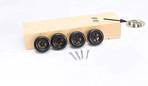 3.25 Ounce Cylindrical Tungsten Weights Steel Weights For Pinewood Derby Cars, 4 Different Sizes Of Cylinders With Case To Speed Up Your Car #TOP4