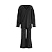 ZGHQHCDRH Sweat Sets for Women 2 Piece V Neck Shirt and Sweatpants Tracksuits Jogging Sets for Women 2 Piece Travel Fall Outfits Lounge Trendy Fall Fashion Black XXL