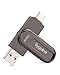 256GB USB Flash Drive for iPhone Photo Stick Thumb Drive, 2-in-1 USB C + USB A, External Storage Jump Drive for Picture Video Data Backup, High Speed Memory Stick USB Drive for iPhone/iPad/Android/PC