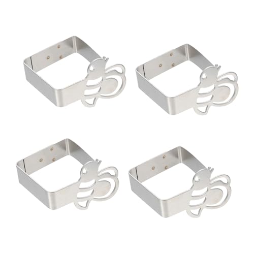 HOMSFOU 4piezas Pinzas Sujetamantelex Acero Inoxidable Antideslizantes Diseño Abeja para Mesa Exterior Picnic