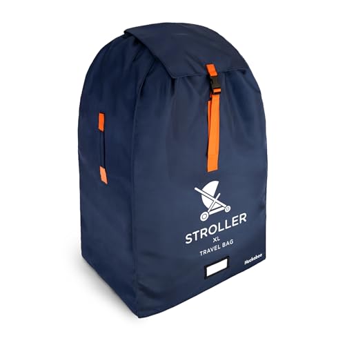 Huckaboo XL Stroller Travel Bag - Extra Large Pushchair and Pram Bag for Airplane, Navy, Navy Blue, Pram Puschair Travel Bag