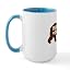 White/Blue Inside - Large Mug