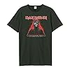 Amplified Powerslave Iron Maiden Unisex Adult T-Shirt (L) (Charcoal, Red) #1