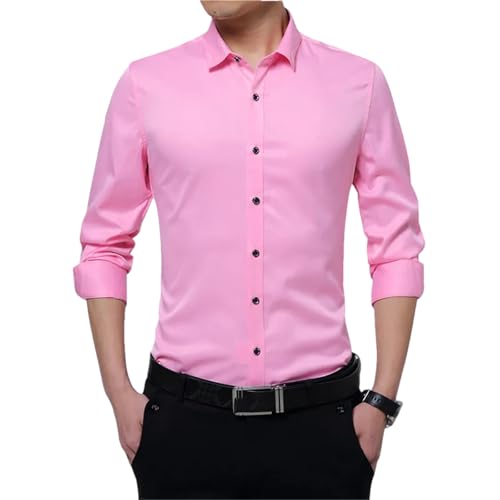 Chemise homme formelle à manches longues coupe ajustée XL col brodé