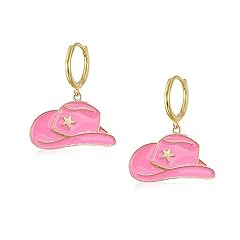 Hoop Huggie Earring Pink