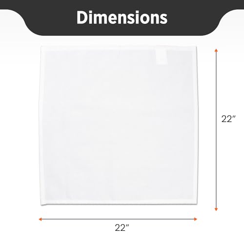 Servilletas UBICON mezcla algodón blancas 6 unidades 22x22 pulg. miniatura 2