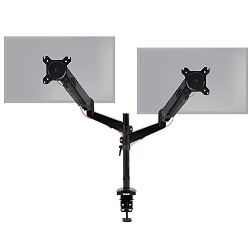 Preisvergleich Produktbild Duronic DMG52 Monitorhalterung / Tischhalterung / Standfuß / Gasspannungsregeleung / Höhenverstellbar / 15-27 Zoll / für Zwei LCD / LED Monitor / Neig, Schwenk und Rotierfunktion