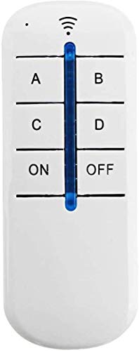 qamanta NYRA STORES Digital Switch ON/Off 220V-240V Light Digital Remote-Control Wireless Wall Switch with RF Remote Control (4 Way Switch) White