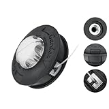 YTFSKFUI Rasentrimmer-Kopf, M10 x 1,25 Trimmerkopf, Universal-Trimmerkopf, Dual-Line-Trimmerkopf, Aluminium-Ersatz-Set für die meisten Rasentrimmer-Gras-Freischneider (silberfarben)