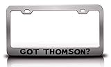 Custom Brother - GOT Thomson? Family Name Metal Car SUV Truck License Plate Frame Ch...