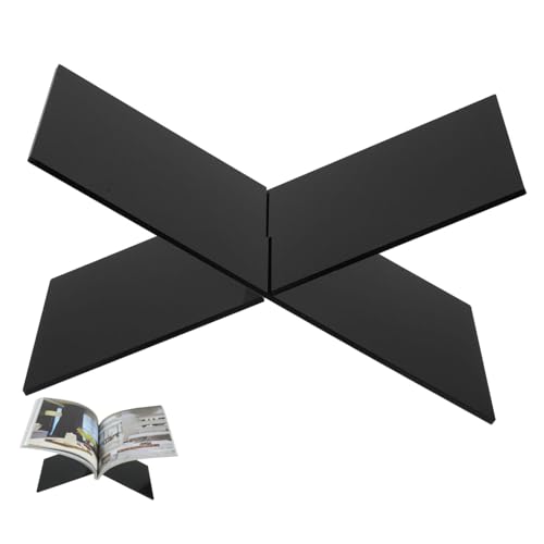 HOMSFOU 1set Acrylic Book Stand Recipe Holder Stable Base for Kitchen Cooking Reading and Organizing Versatile Display for Magazines and More