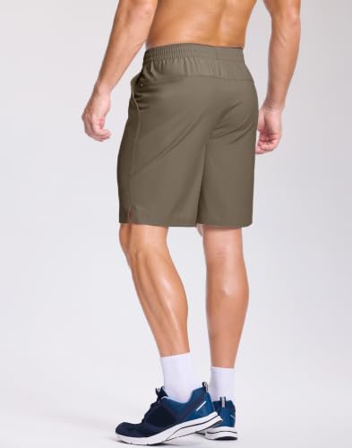 Image of GGJ Men's Lightweight Athletic Shorts with 2 Zipper Pockets 7 inch /9 inch /5 inch Gym Workout Running Quick Dry Tennis Shorts for Men