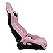 IKON MOTORSPORTS, Universal Bucket Racing Seat Right Passenger Side with Dual Slider, Pink PU Leather Reclinable